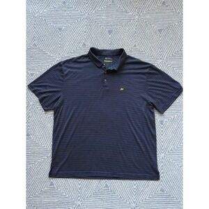 Jack Nicklaus Golden Bear Polo‎ Polyester Shirt - Blue/Gray Stripe - XL